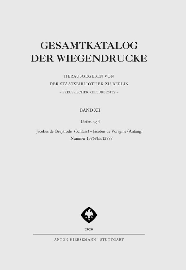 Gesamtkatalog Wiegendrucke