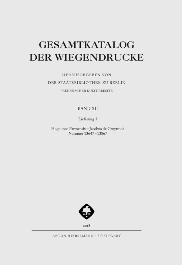 Gesamtkatalog Wiegendrucke