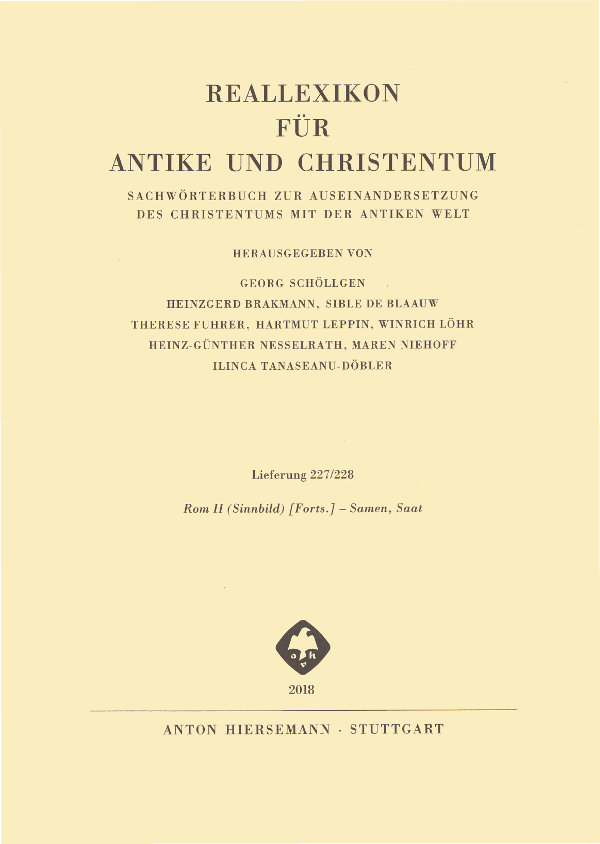 Reallexikon für Antike und Christentum