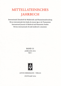 Mittellateinisches Jahrbuch. Internationale Zeitschrift für Mediävistik und Humanismusforschung