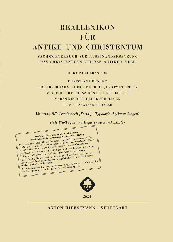 Reallexikon für Antike und Christentum