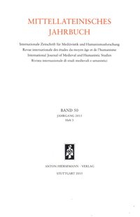 Mittellateinisches Jahrbuch. Internationale Zeitschrift für Mediävistik und Humanismusforschung