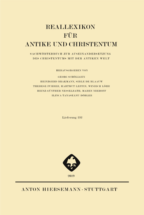 Reallexikon für Antike und Christentum, Band 29, Lieferung 232